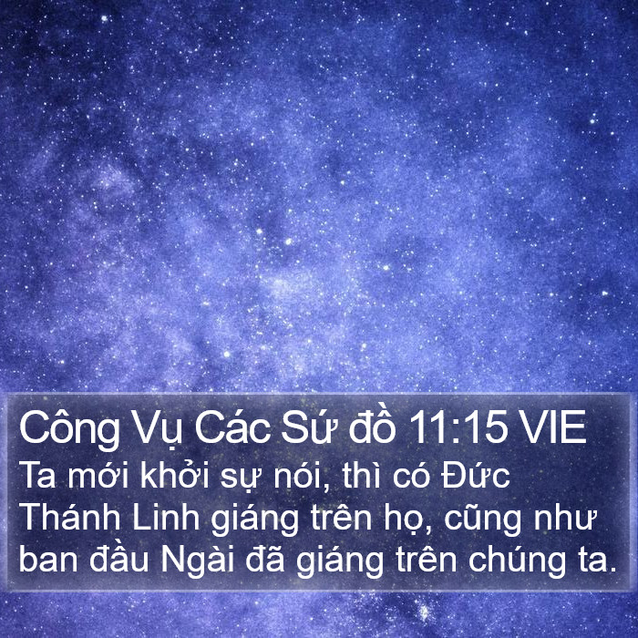 Công Vụ Các Sứ đồ 11:15 VIE Bible Study