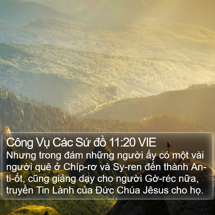 Công Vụ Các Sứ đồ 11:20 VIE Bible Study