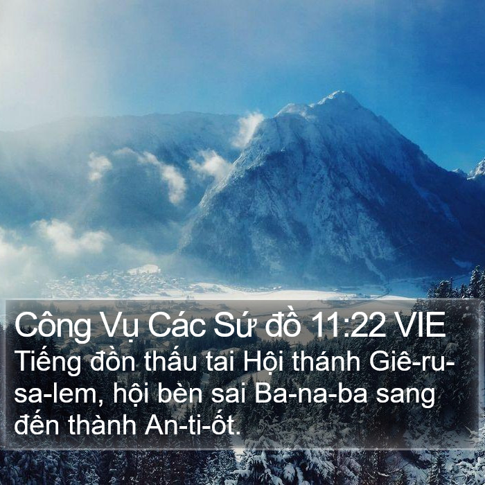 Công Vụ Các Sứ đồ 11:22 VIE Bible Study