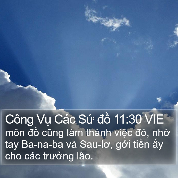 Công Vụ Các Sứ đồ 11:30 VIE Bible Study