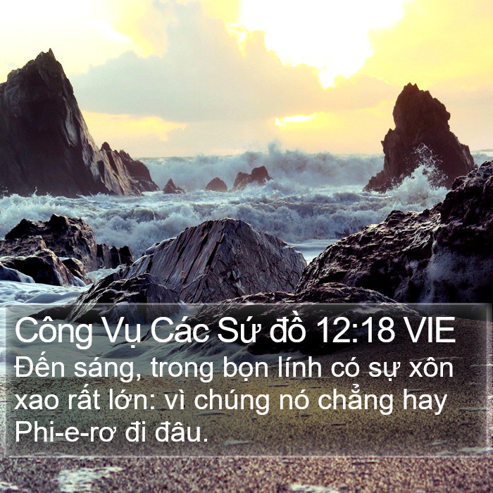 Công Vụ Các Sứ đồ 12:18 VIE Bible Study