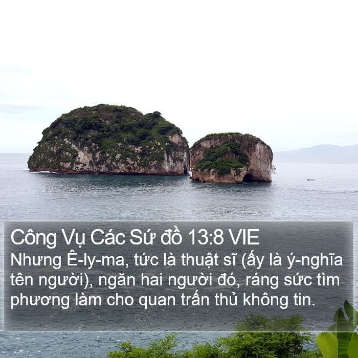 Công Vụ Các Sứ đồ 13:8 VIE Bible Study