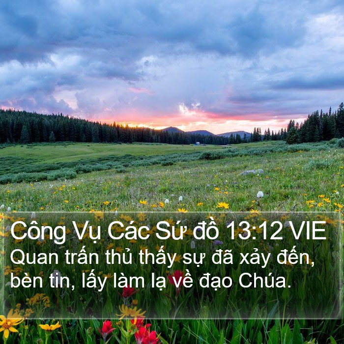 Công Vụ Các Sứ đồ 13:12 VIE Bible Study
