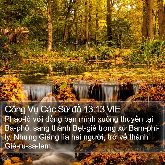 Công Vụ Các Sứ đồ 13:13 VIE Bible Study