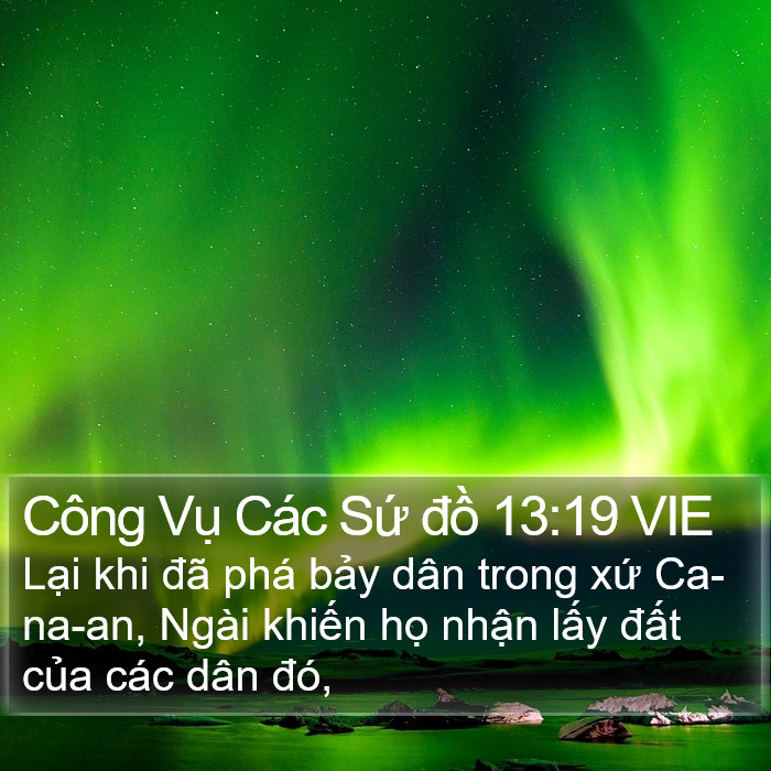 Công Vụ Các Sứ đồ 13:19 VIE Bible Study