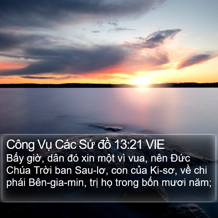 Công Vụ Các Sứ đồ 13:21 VIE Bible Study