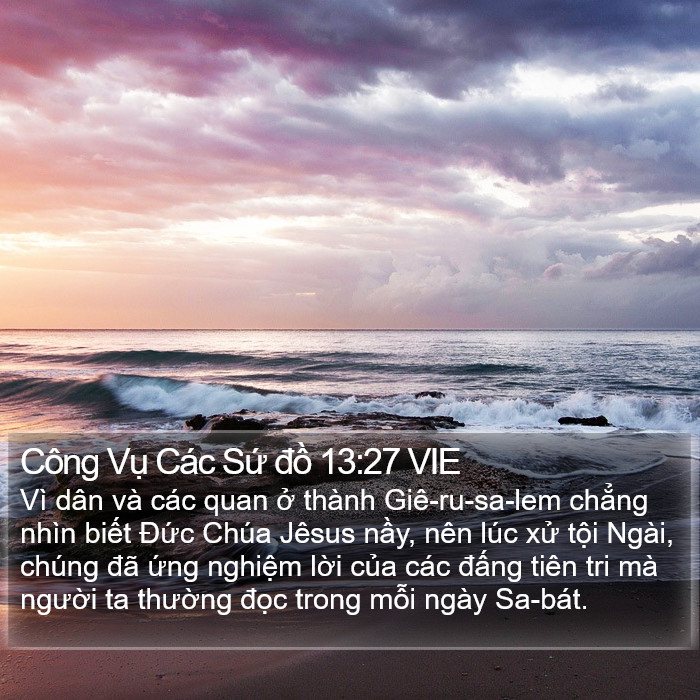 Công Vụ Các Sứ đồ 13:27 VIE Bible Study