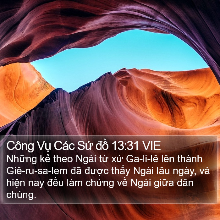 Công Vụ Các Sứ đồ 13:31 VIE Bible Study