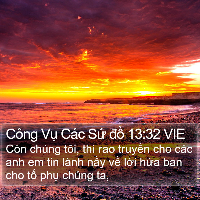 Công Vụ Các Sứ đồ 13:32 VIE Bible Study