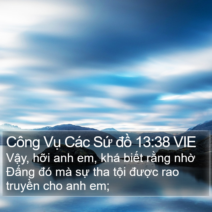 Công Vụ Các Sứ đồ 13:38 VIE Bible Study