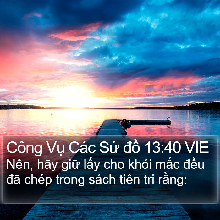 Công Vụ Các Sứ đồ 13:40 VIE Bible Study