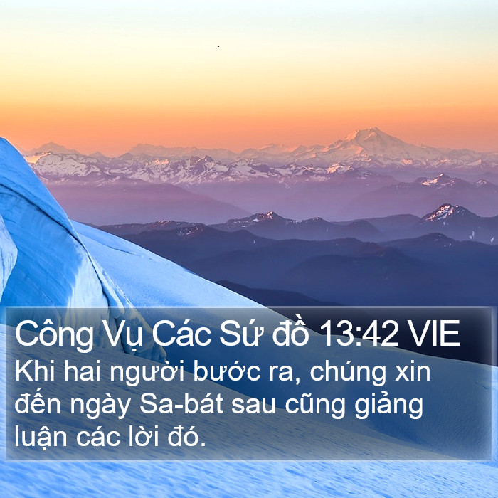 Công Vụ Các Sứ đồ 13:42 VIE Bible Study