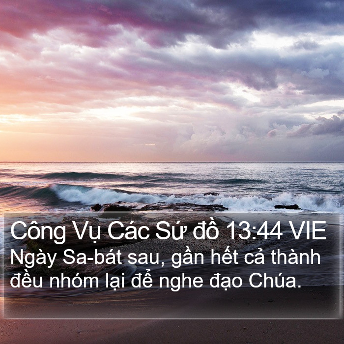 Công Vụ Các Sứ đồ 13:44 VIE Bible Study