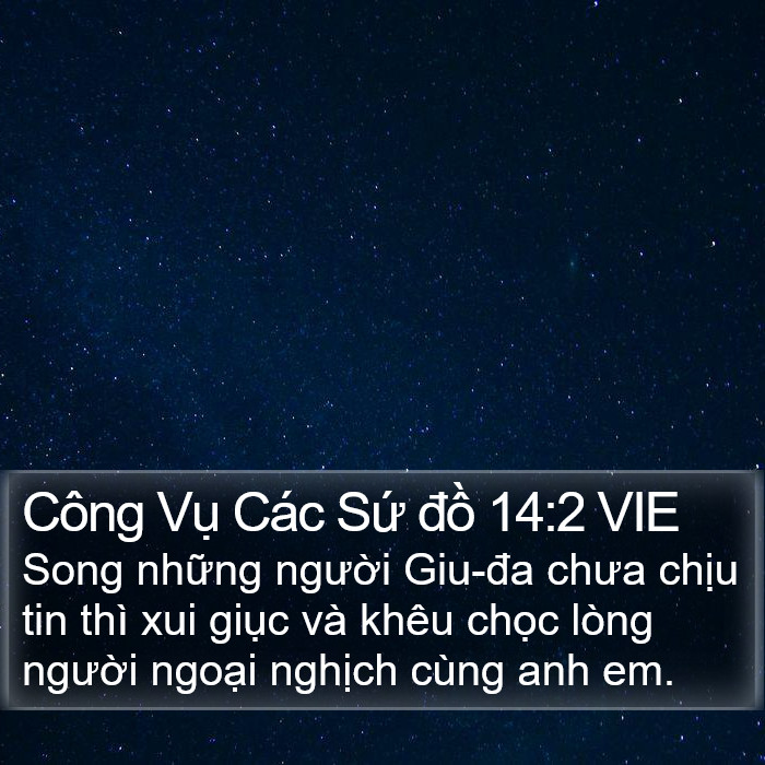 Công Vụ Các Sứ đồ 14:2 VIE Bible Study