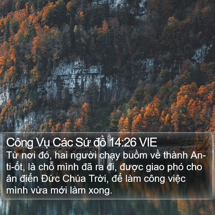 Công Vụ Các Sứ đồ 14:26 VIE Bible Study