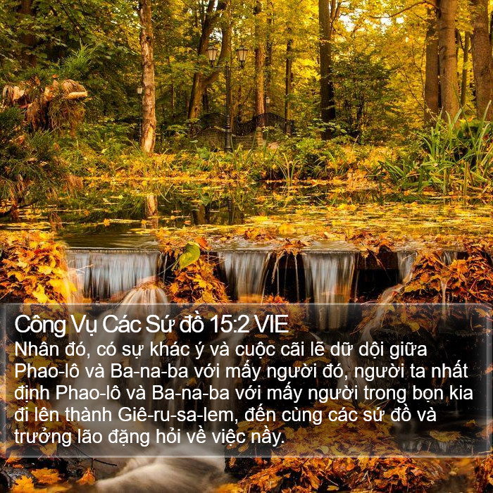 Công Vụ Các Sứ đồ 15:2 VIE Bible Study