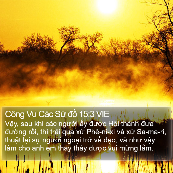 Công Vụ Các Sứ đồ 15:3 VIE Bible Study