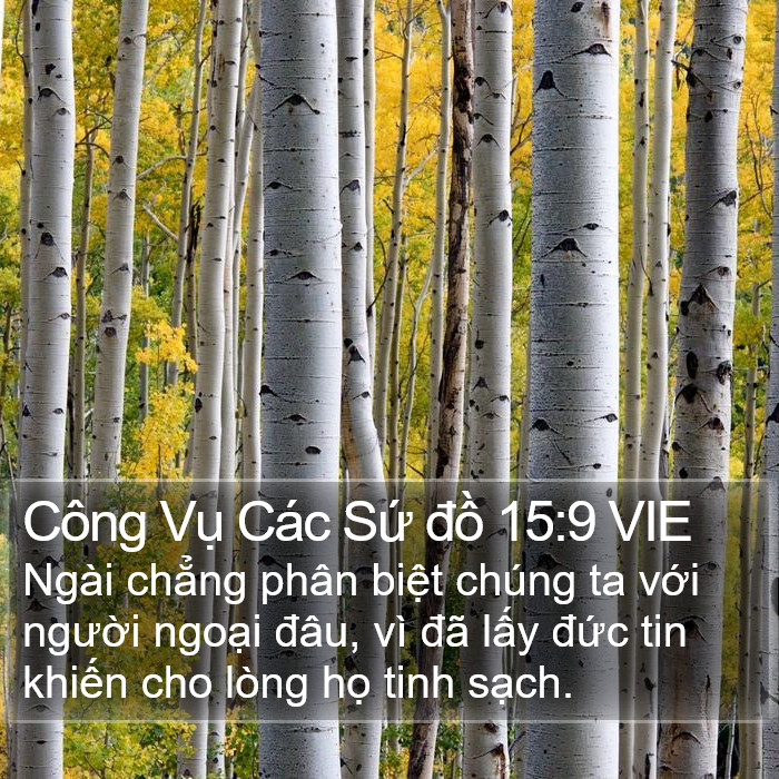 Công Vụ Các Sứ đồ 15:9 VIE Bible Study