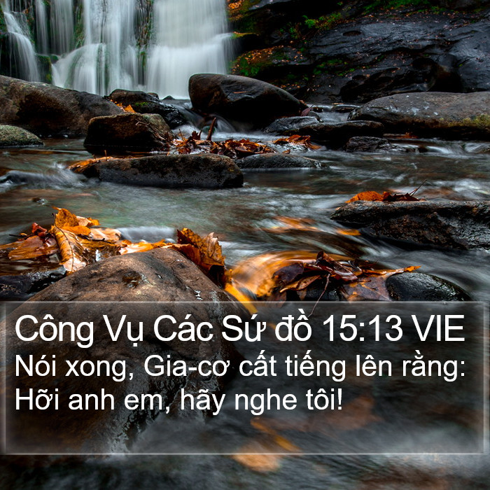 Công Vụ Các Sứ đồ 15:13 VIE Bible Study