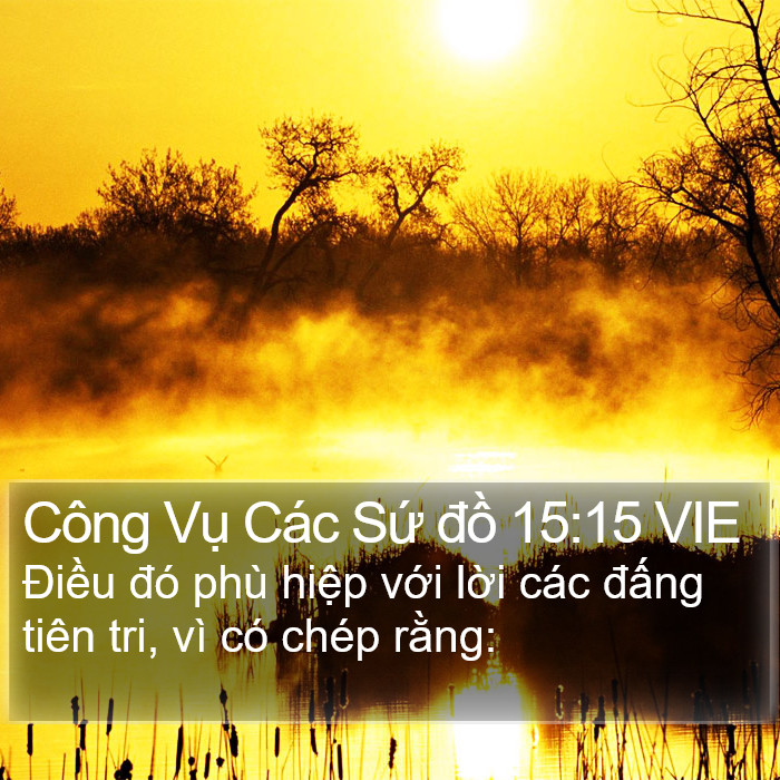 Công Vụ Các Sứ đồ 15:15 VIE Bible Study