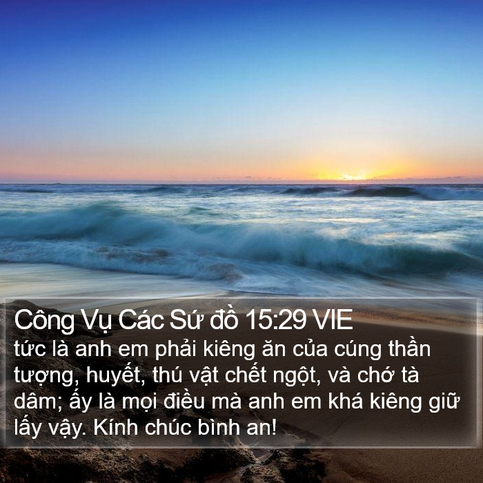 Công Vụ Các Sứ đồ 15:29 VIE Bible Study