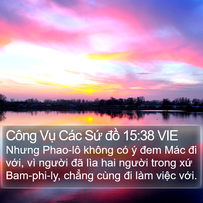 Công Vụ Các Sứ đồ 15:38 VIE Bible Study