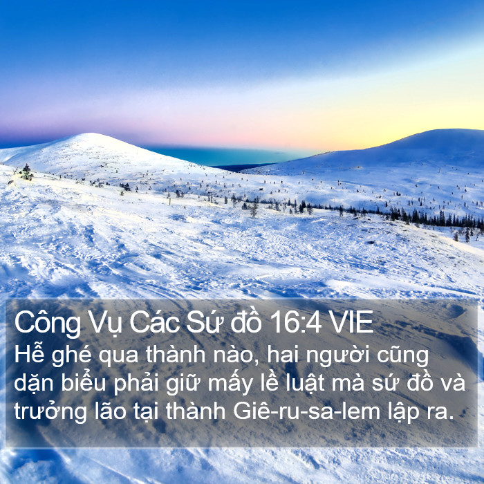 Công Vụ Các Sứ đồ 16:4 VIE Bible Study