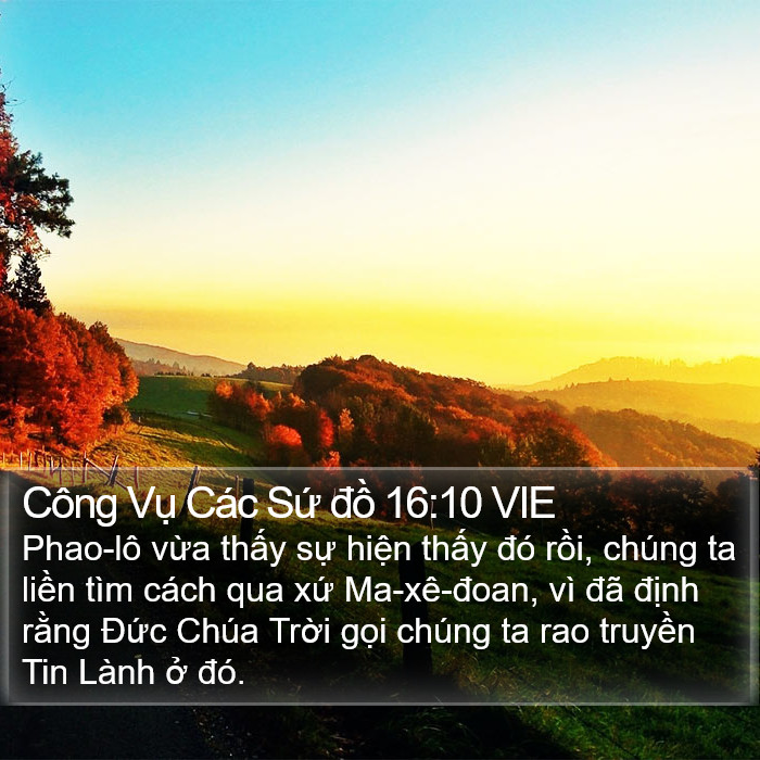 Công Vụ Các Sứ đồ 16:10 VIE Bible Study