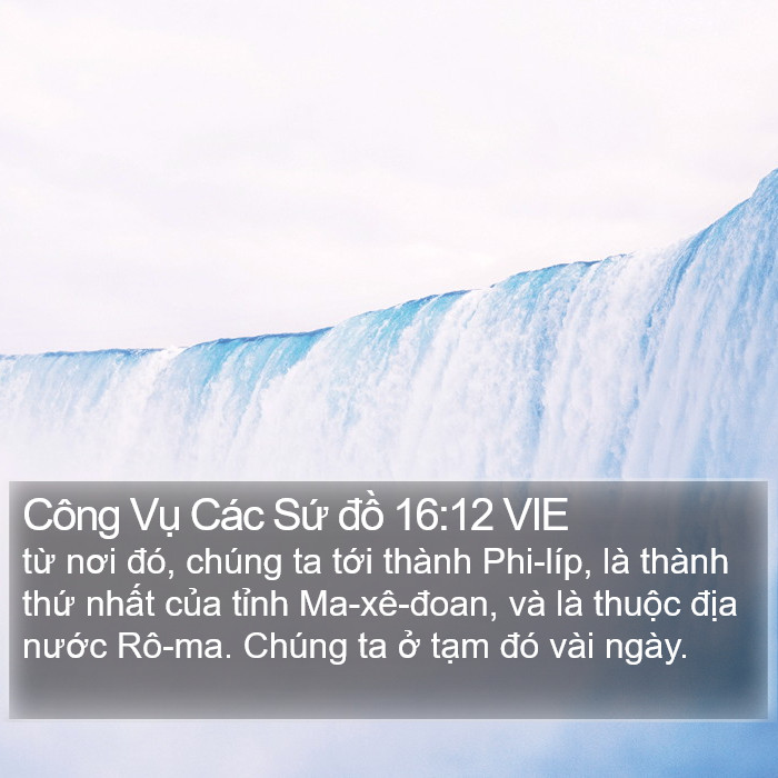 Công Vụ Các Sứ đồ 16:12 VIE Bible Study