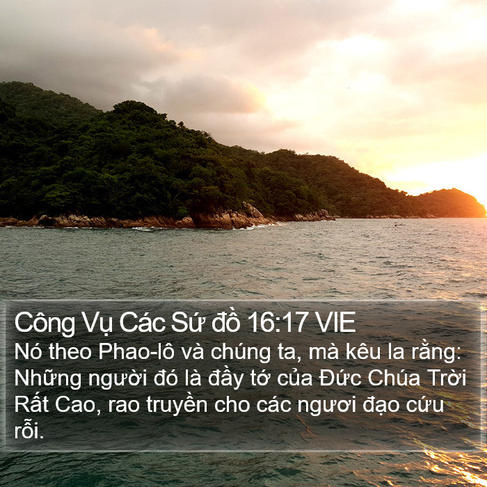 Công Vụ Các Sứ đồ 16:17 VIE Bible Study