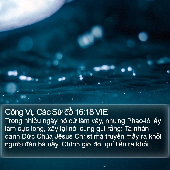 Công Vụ Các Sứ đồ 16:18 VIE Bible Study