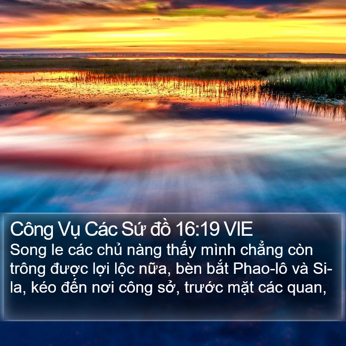 Công Vụ Các Sứ đồ 16:19 VIE Bible Study