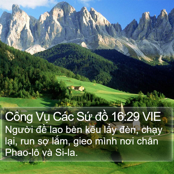 Công Vụ Các Sứ đồ 16:29 VIE Bible Study