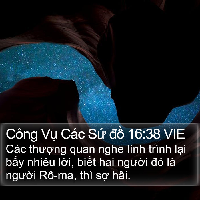 Công Vụ Các Sứ đồ 16:38 VIE Bible Study