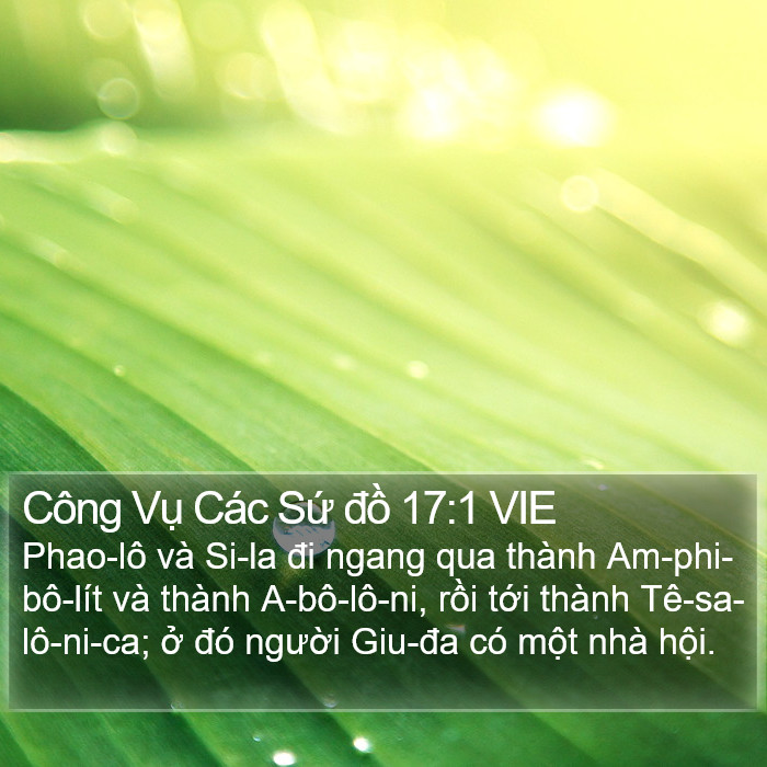Công Vụ Các Sứ đồ 17:1 VIE Bible Study