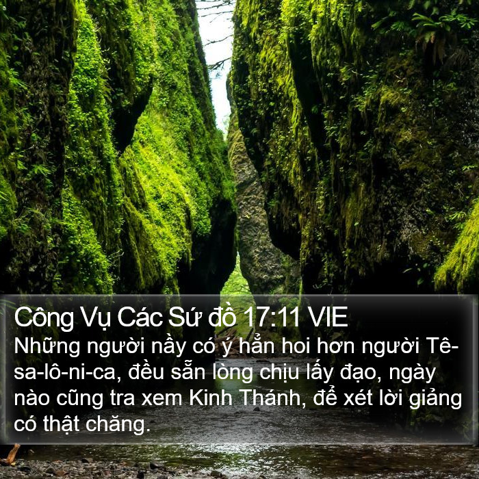 Công Vụ Các Sứ đồ 17:11 VIE Bible Study