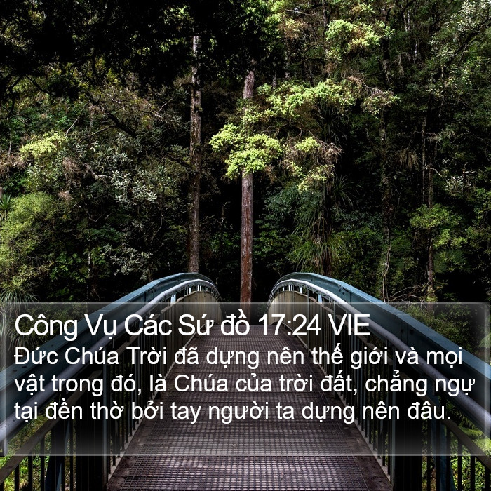 Công Vụ Các Sứ đồ 17:24 VIE Bible Study
