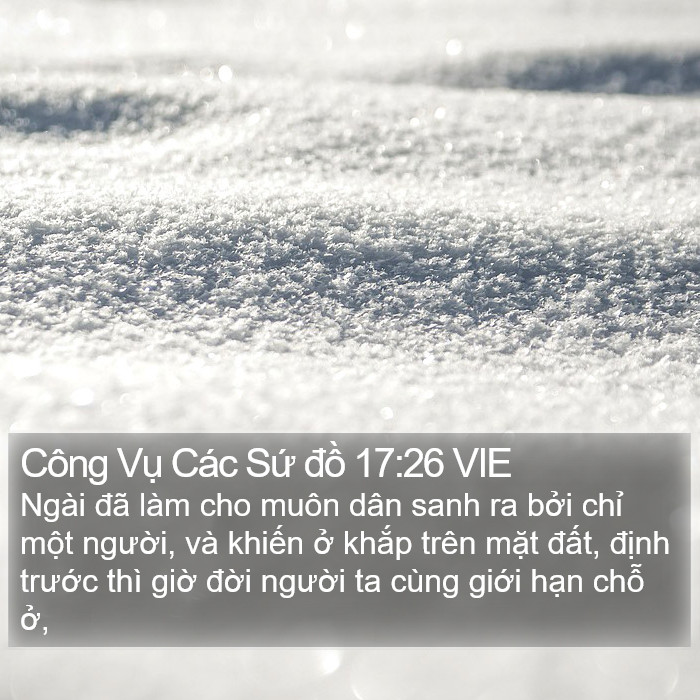 Công Vụ Các Sứ đồ 17:26 VIE Bible Study