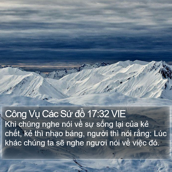 Công Vụ Các Sứ đồ 17:32 VIE Bible Study