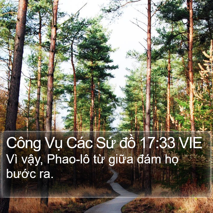 Công Vụ Các Sứ đồ 17:33 VIE Bible Study
