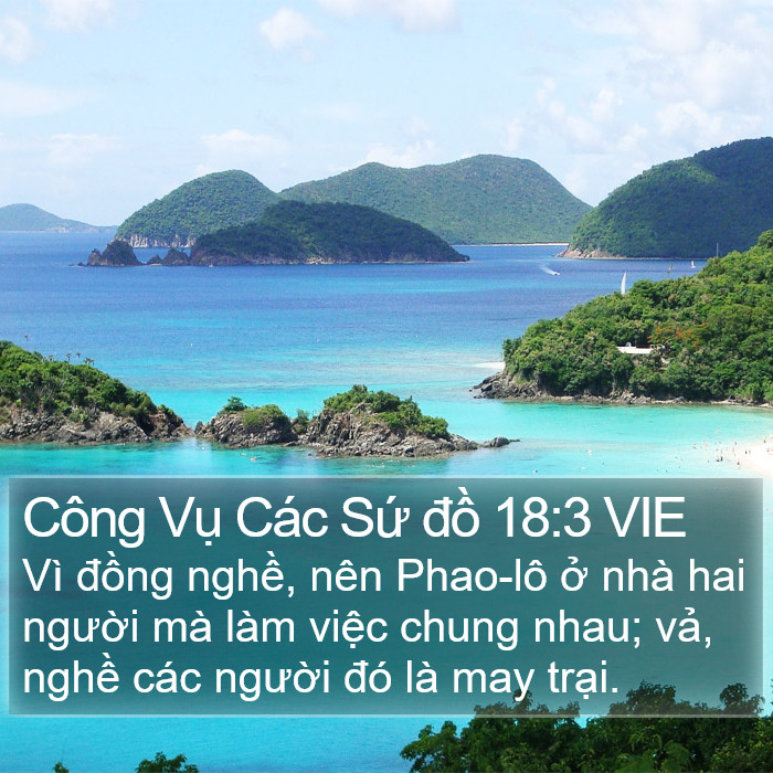 Công Vụ Các Sứ đồ 18:3 VIE Bible Study