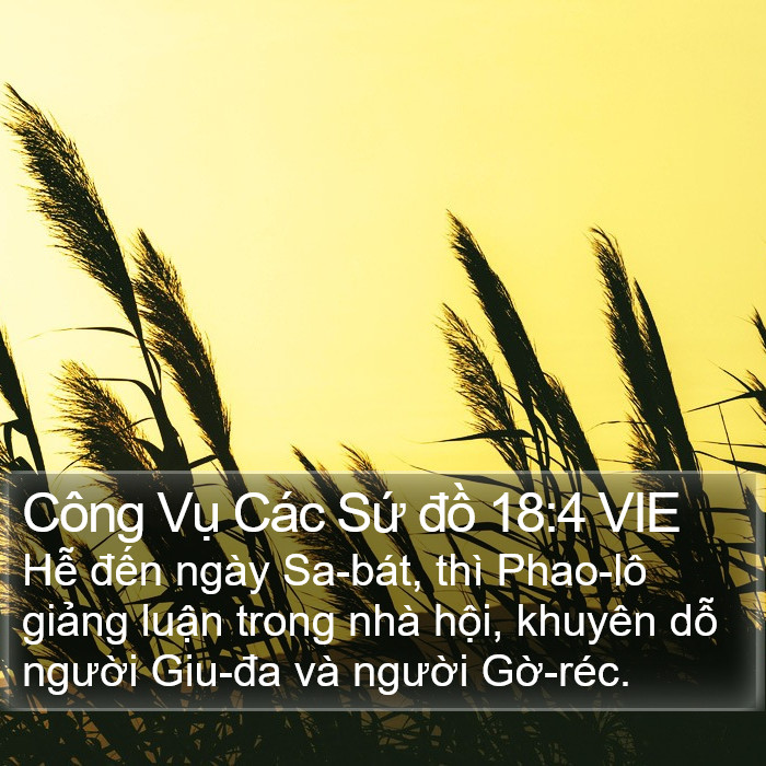 Công Vụ Các Sứ đồ 18:4 VIE Bible Study