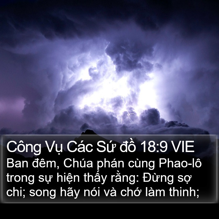 Công Vụ Các Sứ đồ 18:9 VIE Bible Study