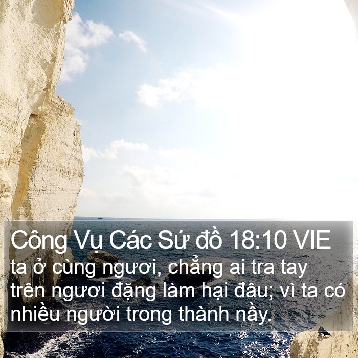 Công Vụ Các Sứ đồ 18:10 VIE Bible Study