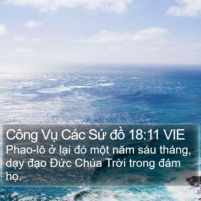 Công Vụ Các Sứ đồ 18:11 VIE Bible Study