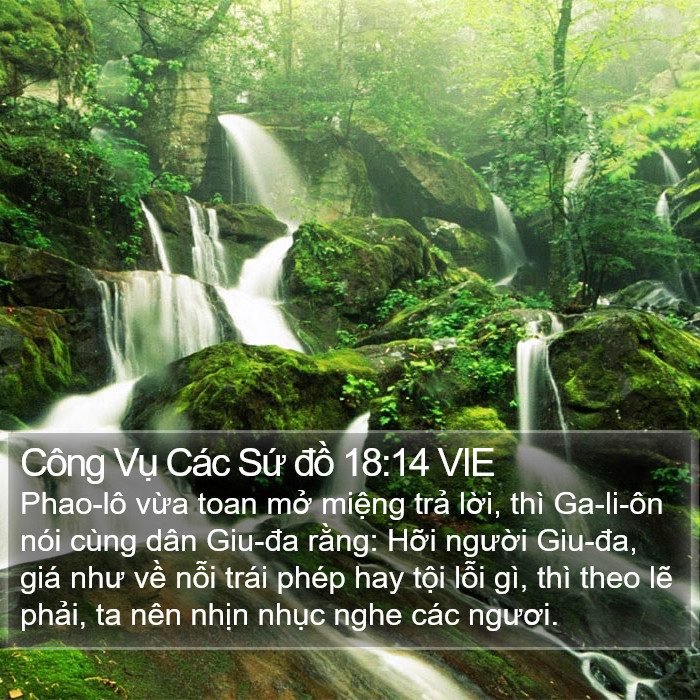 Công Vụ Các Sứ đồ 18:14 VIE Bible Study