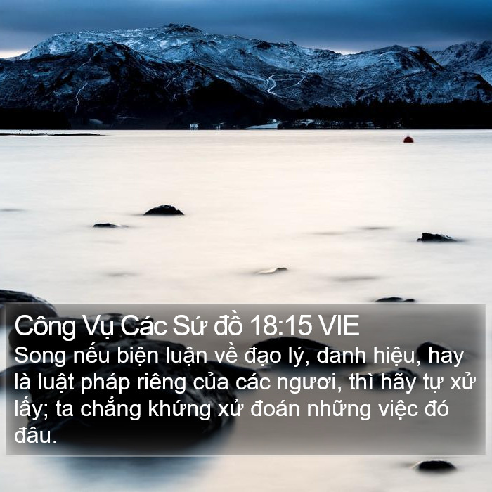 Công Vụ Các Sứ đồ 18:15 VIE Bible Study