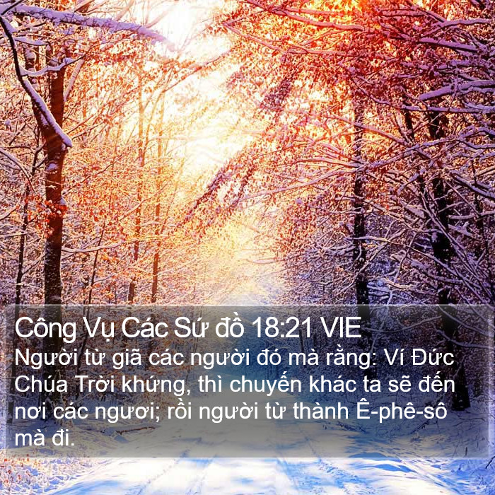 Công Vụ Các Sứ đồ 18:21 VIE Bible Study