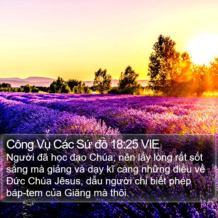 Công Vụ Các Sứ đồ 18:25 VIE Bible Study