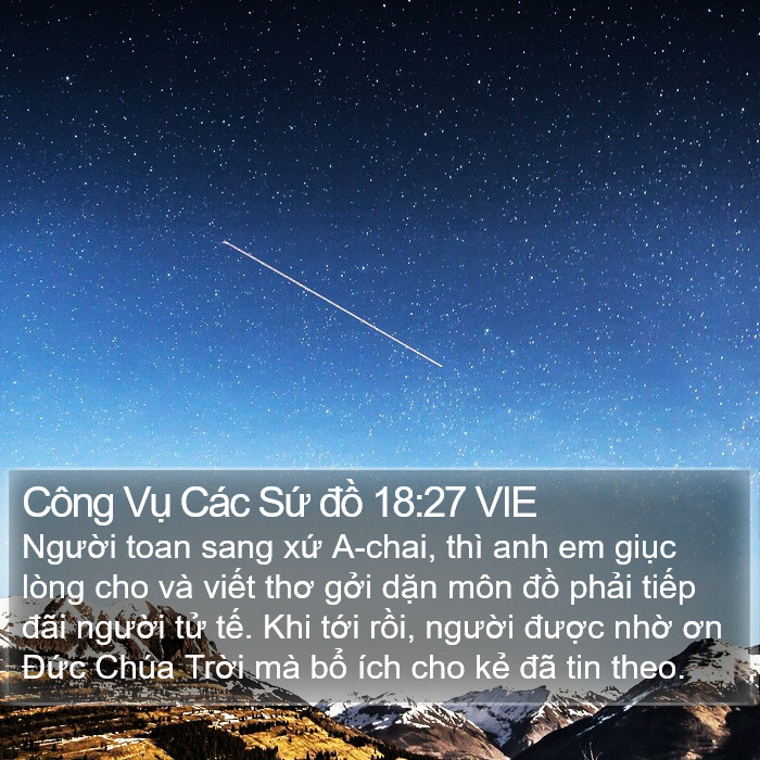 Công Vụ Các Sứ đồ 18:27 VIE Bible Study